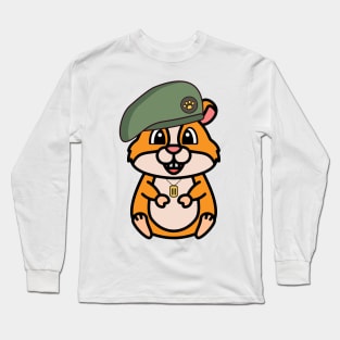 Green Beret Hamster Long Sleeve T-Shirt